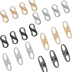 Phinus Lock Combo, Total 21PCS Clips Anti-Theft, Locks Anti-Theft for Luggage, Clothing, Backpacks, Boots, Purses, Travel Outdoor Sports(Black, Silver, Gold)