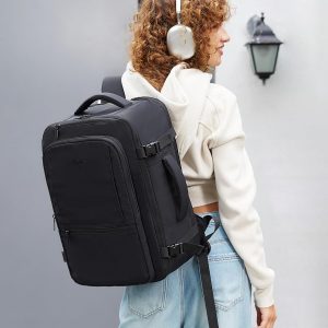 LOVEVOOK Travel Backpack for Women & Men, 40L Large Carry On Backpack Airline Approved, TSA Personal Item Weekender Bag, Water Resistant Laptop Backpack with 3 Packing Cubes for Travel Essentials