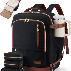 LOVEVOOK 40L Travel Backpack for Women Men with Garment Bag, Airline Approved Carry on Luggage Travel Essentials with 3 Packing Cubes, TSA Overnight Bags Weekender Essentials Backpacks fits 17″ Laptop