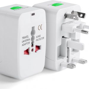 Bates- Universal Adapter for Travel, Compact International Power Adapter for USA, EU, UK, Australia, and India Outlets, All in One
