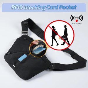 VADOO Sling Bag for Men and Women, Anti theft Crossbody Bag Lightweight Shoulder Chest Bag for Travel Gym