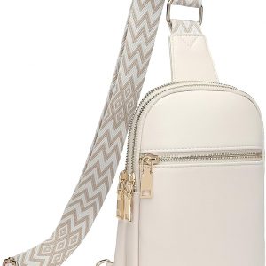 DIOMO Anti Theft Small Sling Bag for Women Cross Body Bag Trendy, RFID Fanny Packs Vegan Leather for Women Travel Belt Purse