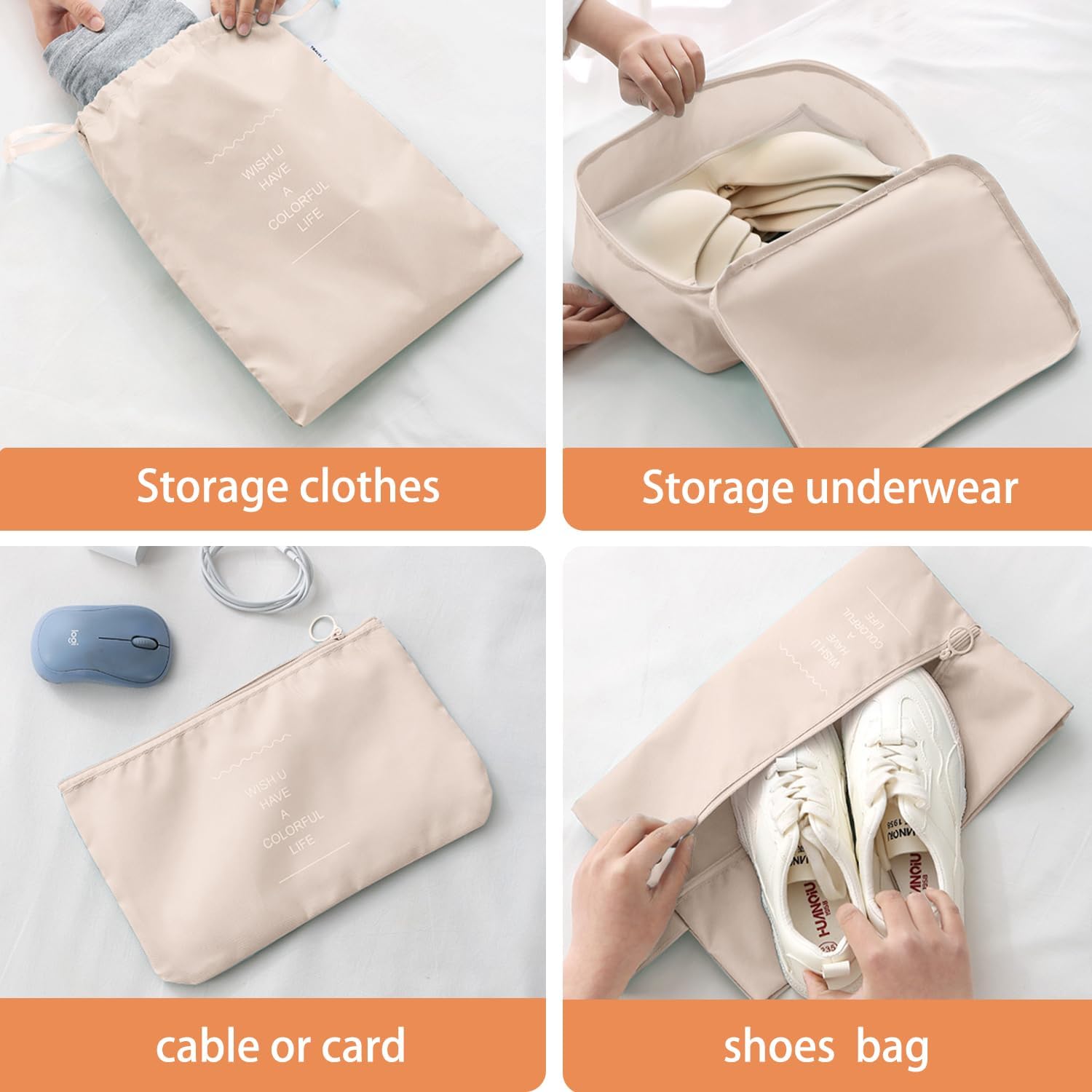 Packing Cubes for Travel - 8 Set Luggage Organizer Bags for Family, Mesh Breathable Travel Packing Cubes for Suitcases Durable Travel Essentials Bags Set - Image 5