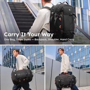 Tolaccea Travel Backpack for Men Women, 40L-50L Carry On Backpack with Wet Dry Compartment, TSA Approved Laptop Daypack Fits 15.6″, Convertible Expandable Large Rucksack Duffel Bag for Work Travel