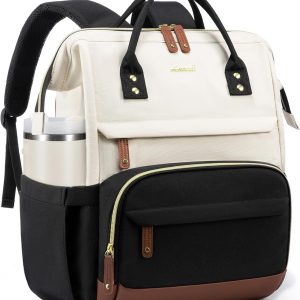 LOVEVOOK Laptop Backpack for Women, 15.6 Inch Work Business Backpacks Purse With Large Capacity, Waterproof Nurse Bag College Bookbag for School, Waterproof Casual Daypack for Travel