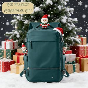 suwasp Travel Backpack Simple Durable Carry On Backpack with Shoe Compartment, Personal Item Travel Bag Flight Approved, Water Resistant Laptop Backpack for Women Men Weekender Business, Peacock Blue