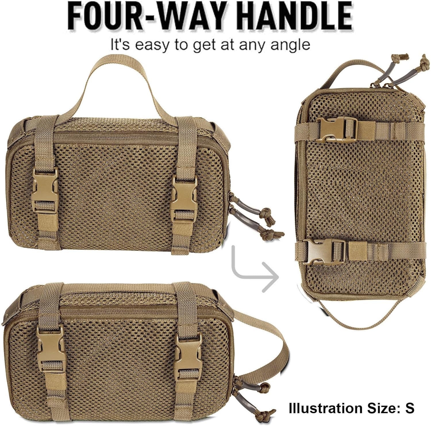 4 Set Tactical Packing Cubes ,Compressible Mesh Duffle Storage Bag,Portable Edc Molle Pouch Organizer. - Image 4