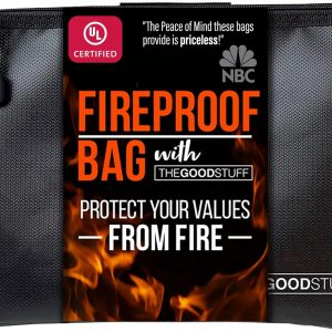 Fireproof Money Bag for Cash (10″ x 13″) – Waterproof Document Holder with Zipper, Protects Important Papers, Passports & Valuables from Fire & Water – Secure Storage for Home, Office & Travel