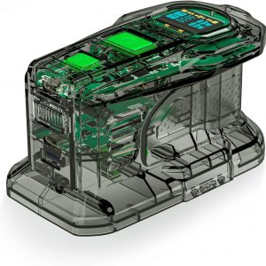 SYMIK 100W Charger & 145W Power Source for Ryobi 18V Batteries, Advanced Two-Way Charger & Portable Power Station w/OLED Screen for Ryobi 18 Volt Li-ion, USB-C & USB-A Port (PSC Obsidian Black)