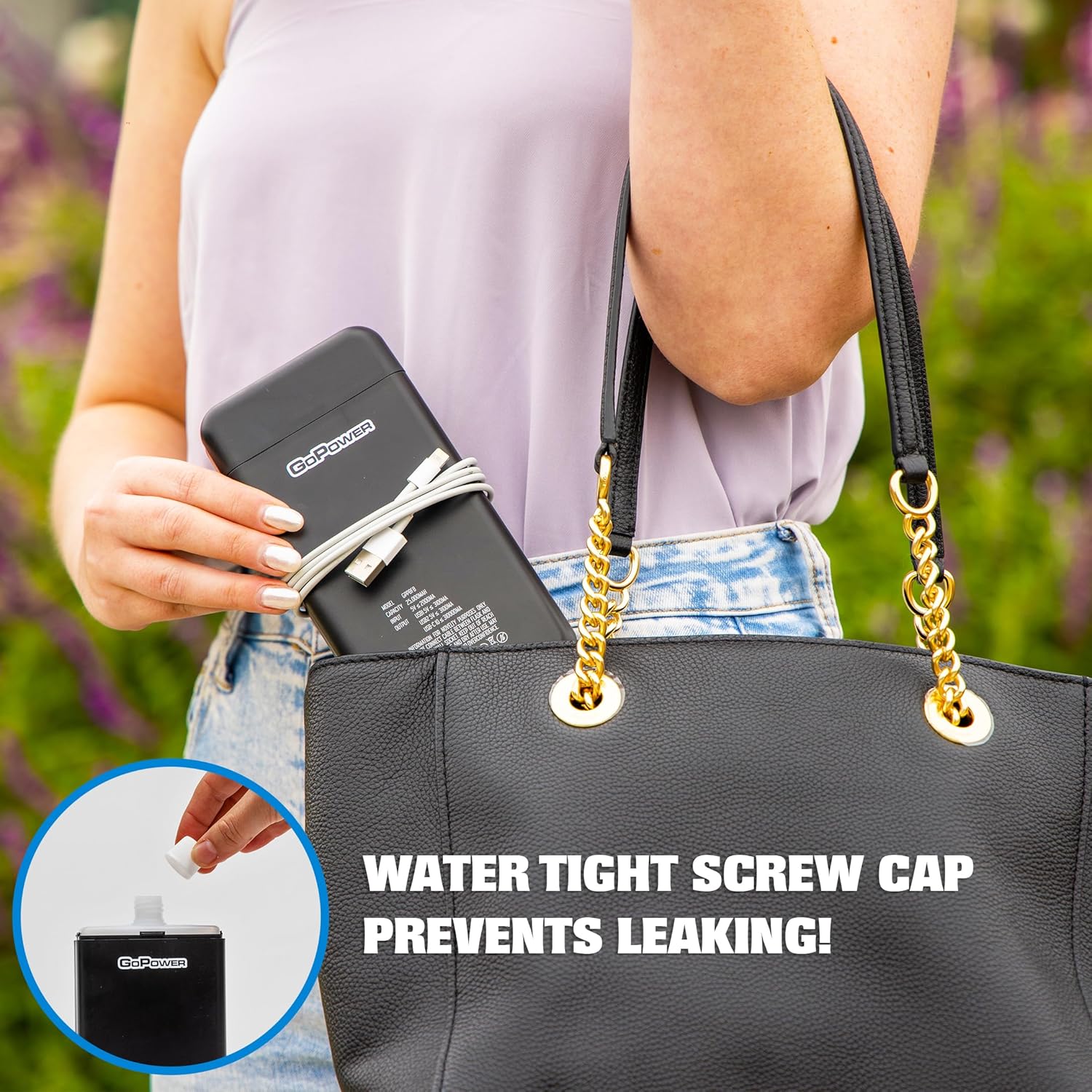 GoPong Power Bank Flask (8 oz) - Hidden Alcohol Travel Flask – Secret Liquor Container for Beaches, Cruises, and Sports Events – Includes Funnel & Spout - Image 5