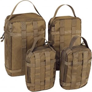 4 Set Tactical Packing Cubes ，Compressible Mesh Duffle Storage Bag,Portable Edc Molle Pouch Organizer.