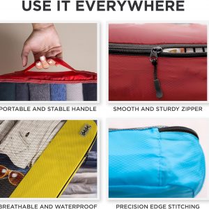 Large Packing Cubes for Travel – 5pc Packing Cubes for Suitcases – Lightweight Luggage Organizer Bags