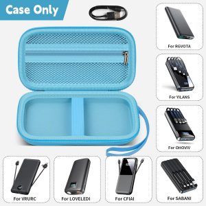 ANKHOH Portable Bank Charger Case for Charmast for VRURC for OHOVIV for SABANI for YILANS for CFIAI for LOVELEDI for RGVOTA for Miday for RONEGN for POIYTL for IAPOS Fast Charging Battery(Blue)