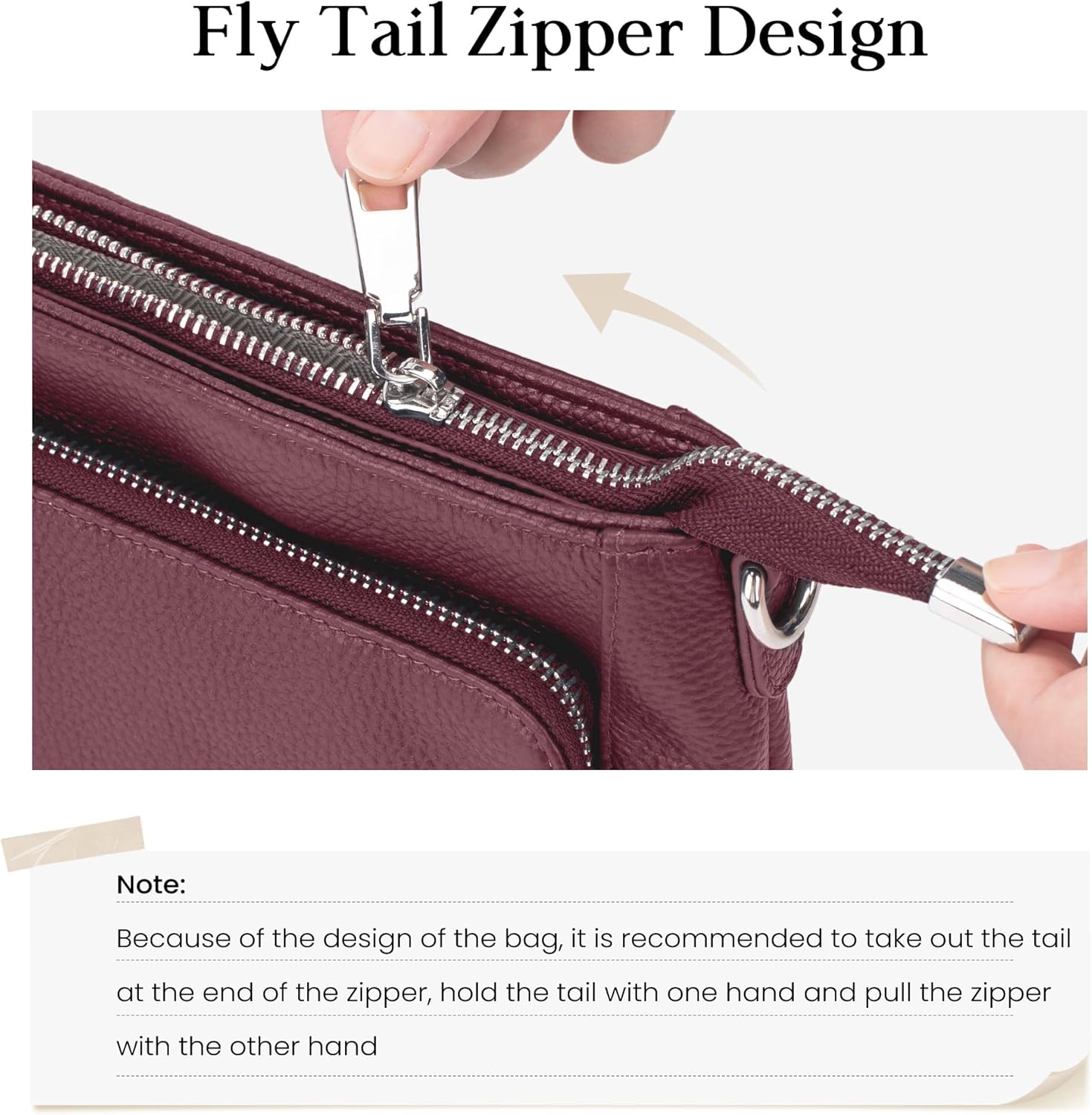 befen Anti Theft Genuine Leather Crossbody Bags for Women Handbags and Shoulder Basg with Built in Wallet RFID Leather Purse - Image 7
