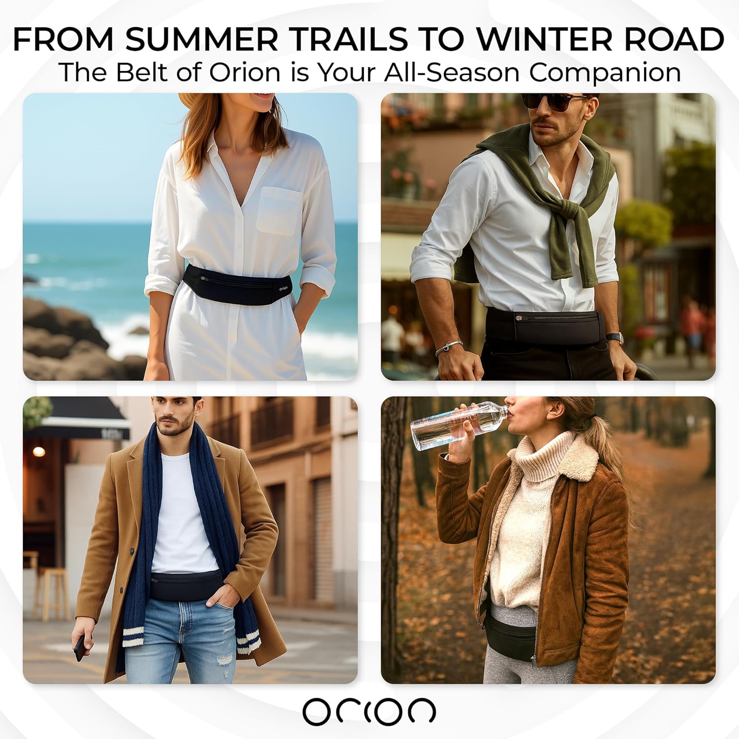 The Belt of Orion Running Belt & Slim Fanny Pack for Men & Women Anti-theft Passport Holder & Money Belt For Travel - Comfortable Phone Holder For Running, Hiking, & at the GYM - Travel 9"x4" - Image 5