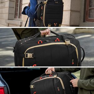 Tolaccea Carry on Travel Backpack, TSA Friendly Flight Approved Laptop Backpack Duffle Bag for Men Women with Dual Laptop Storage for 17.3″, USB Charging Port, Business Rucksack 40L-50L Expandable