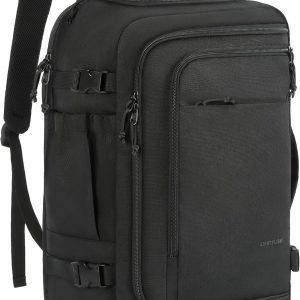 LIGHT FLIGHT Travel Backpack Carry On Flight Approved TSA Friendly Backpack Water-resistant Lightweight Business Large Weekender Bag Casual Daypack 15.6″ Laptop Backpack for Men Women,Black