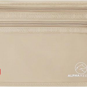 Alpha Keeper Hidden Travel Money Belt – RFID Blocking Waist Wallet & Passport Holder for Women and Men, Anti-Theft Slim Security Pouch