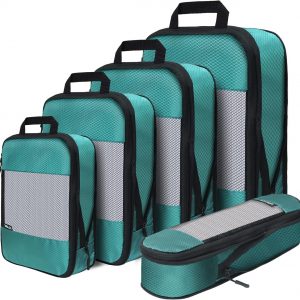 Compression Packing Cubes for Suitcases,5 Set Travel Essentials, Lightweight Luggage Organizer Bags, Travel Cubes for Carry on