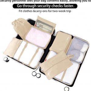 9 set Packing Cubes for Travel,Effortless Organization Cube for Quick Packing& Unpacking, Travel Must Have Suitcase Organizer Essentials for any Journey,Cruise,Camping,hiking,Vacation,Business trip