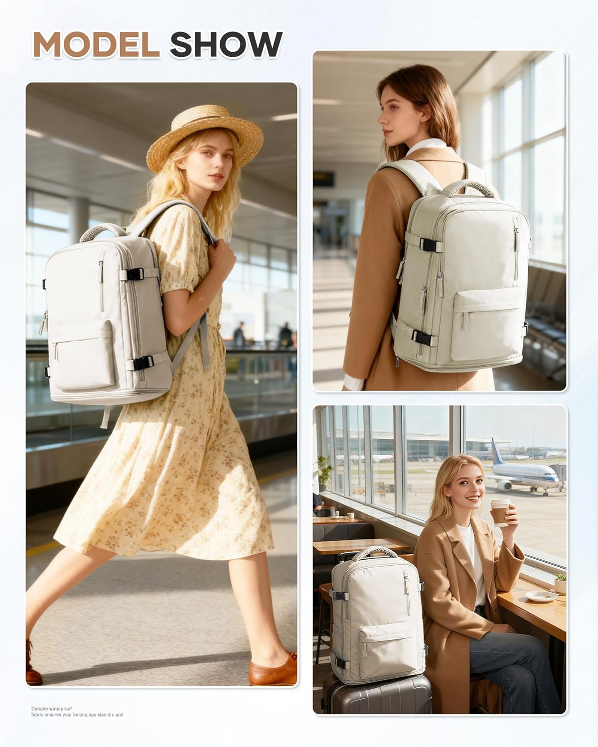 WONHOX Large Travel Backpack Carry on Flight Approved Laptop Work Business Backpack for Women Men Mochila de Viaje - Image 8