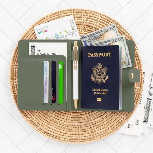 Beautiful Passport Holder for Travel – Cute Cover with Pen Holder to Keep Your Travel Documents Organized & Safe – Quality Passport Wallet for Women & Men and Great for Gifting