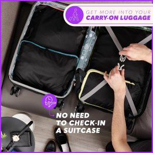 Compression Packing Cubes Travel, 4 Set/6 Set Packing Cubes for Carry on Suitcase, Suitcase Organizer Bags Set, Compression Bags Travel, Best Travel Packing Cubes Compression – with Inside Pockets