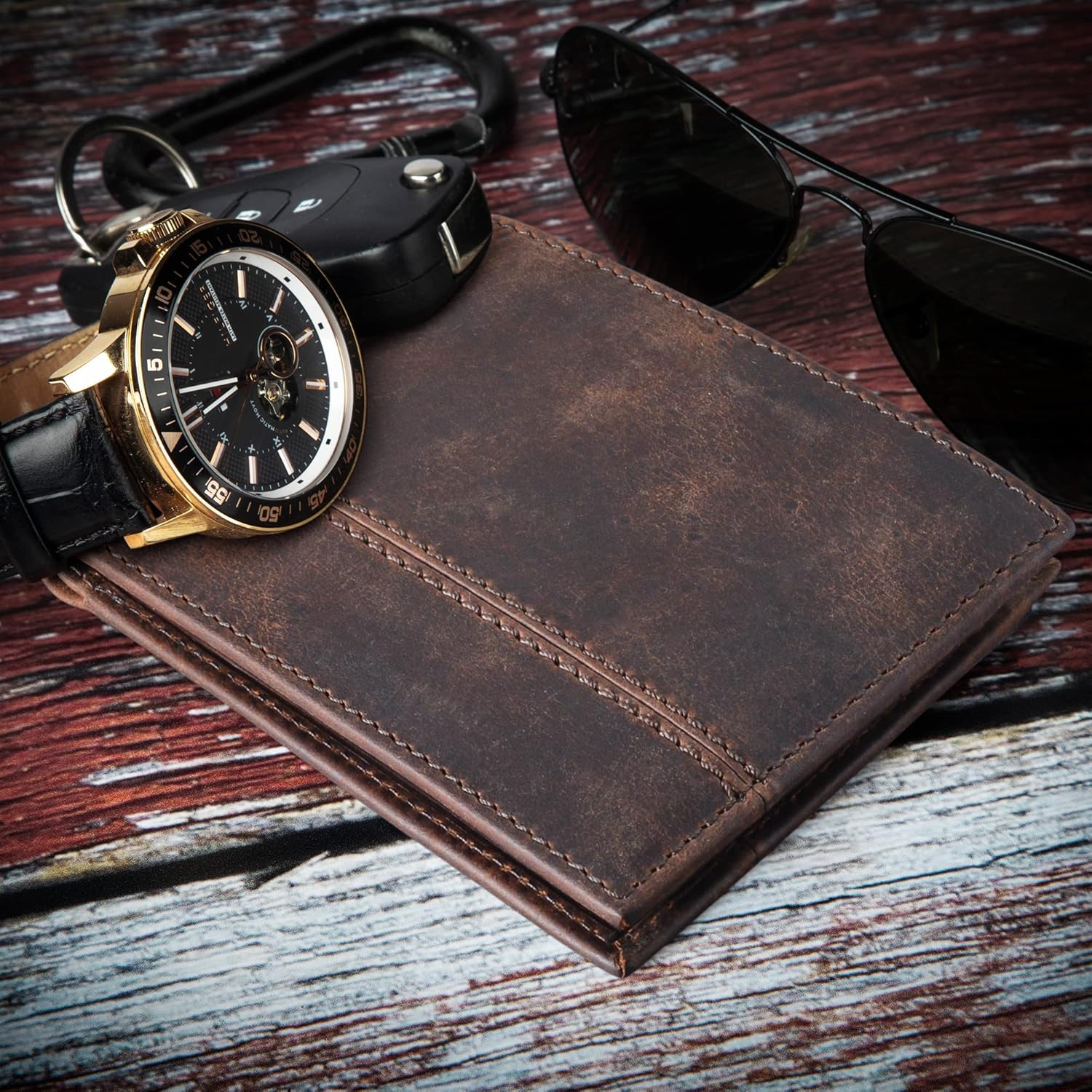 BULL GUARD Rfid Leather Wallet | The Respected Gentlemans Bifold Slim for Men | Travel Secure RFID Blocking | Mens Full Grain Leather Wallet with Removable ID Credit Card Holder - Image 5