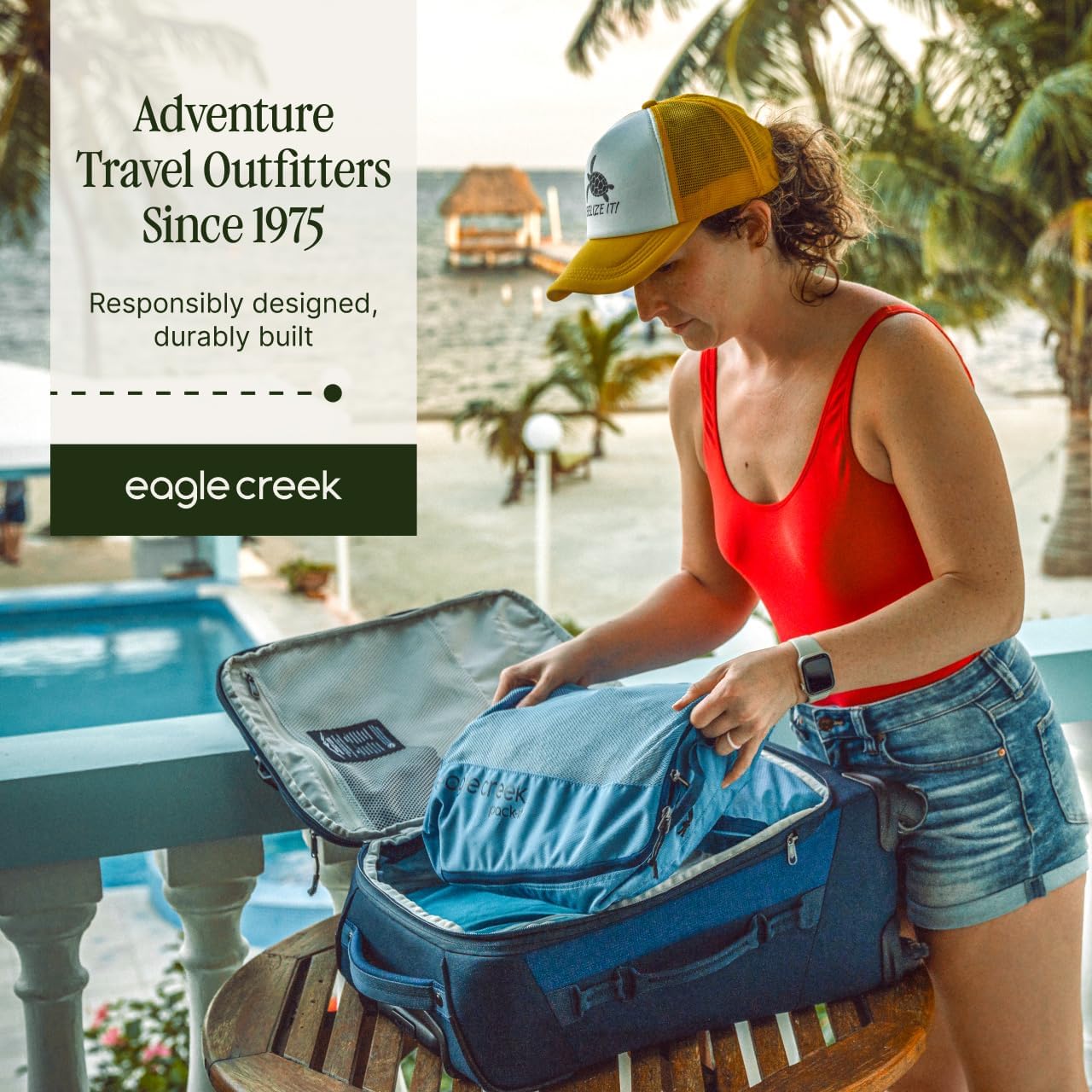 Eagle Creek Pack-It Reveal Cube - Lightweight Packing Cubes for Optimizing Luggage Space - Easy to Carry - Mesh Fabric - Water-Resistant - Easy Grab Zipper - Small - Blue Dawn - Image 7