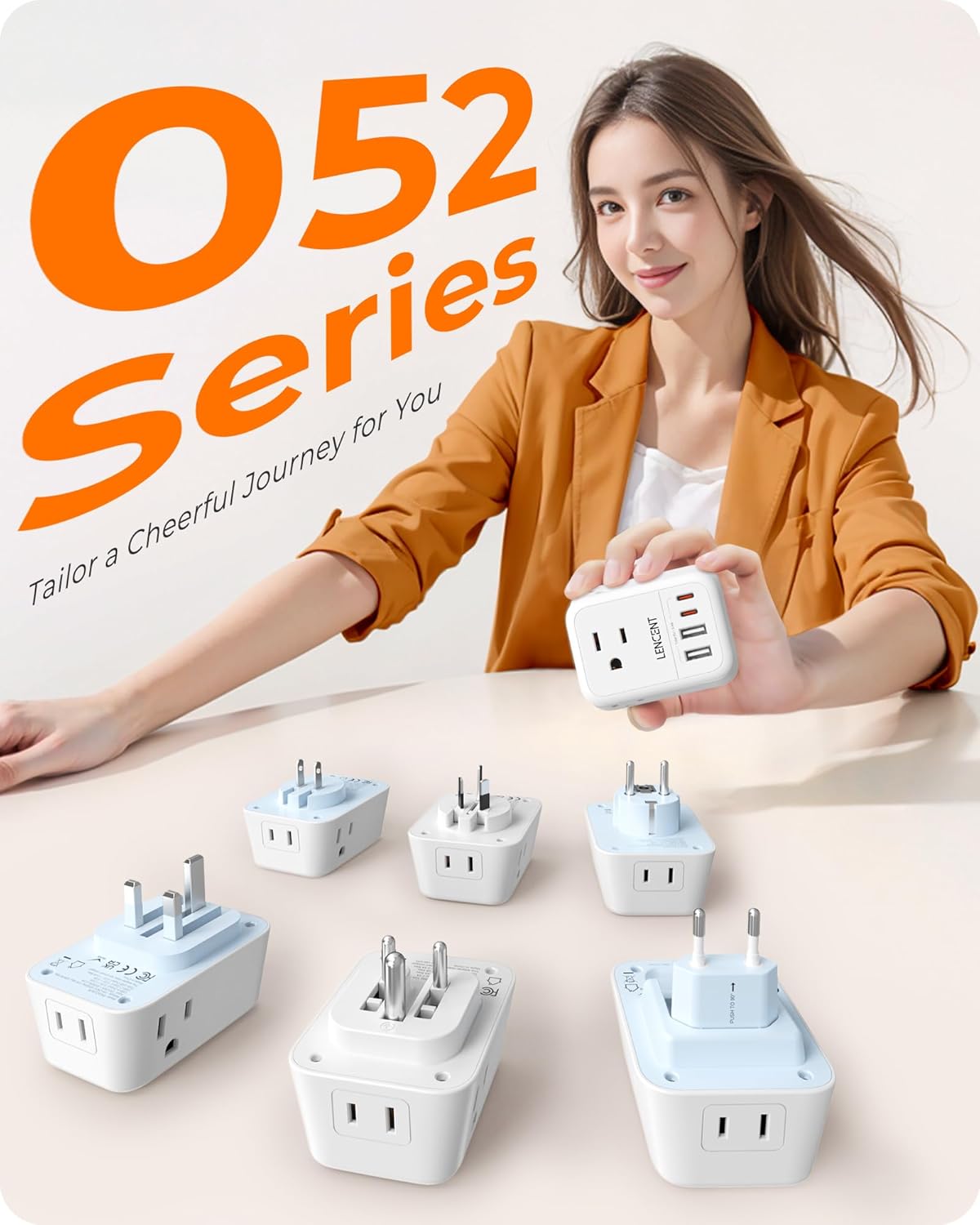 LENCENT Foldable India Travel Plug Adapter, US to India Power Plug Adapter with 4 Outlets, 4 USB Charger(2 USB C), Type D Adaptor for USA to India Bangladesh Maldives Nepal Pakistan, Safe Grounded - Image 7