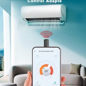 Universal Remote Control Adapter for Smartphone All in One Remote Control for TV/AC/DVD Compatible with Samsung, Sony, Panasonic, Sharp, LG and More. (Black, Type-C for iOS & Android)