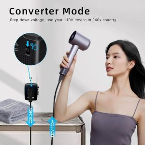 SARQW Travel Converter Adapter Voltage Converter That Steps Down 220 Volts to 110 Volts for use in Over 200 Countries