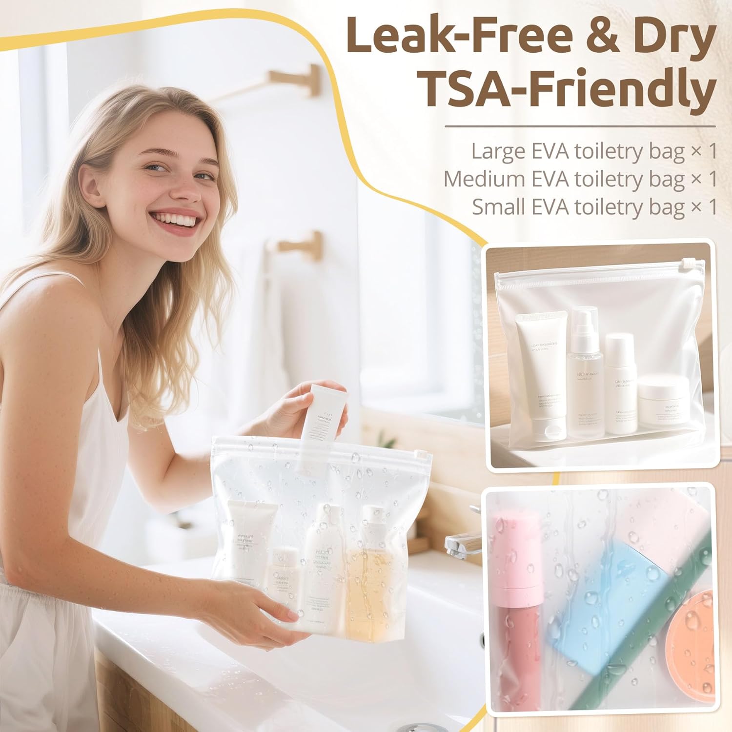 All-in-One 22 Pcs Packing Cubes for Travel Essentials –Includes Cubes,toothbrush covers,Silicone Bottle Cover,zipper bags, Matte Cosmetic Bag, Drawstring bag for Carry-On & Suitcase - Image 3