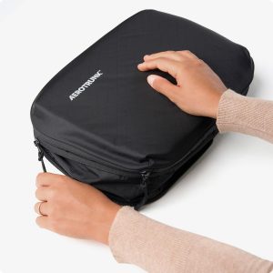 Aerotrunk Ultralight Compression Packing Cubes – Lightweight Travel Organizers for Suitcases and Luggage (3-Pack, Black)