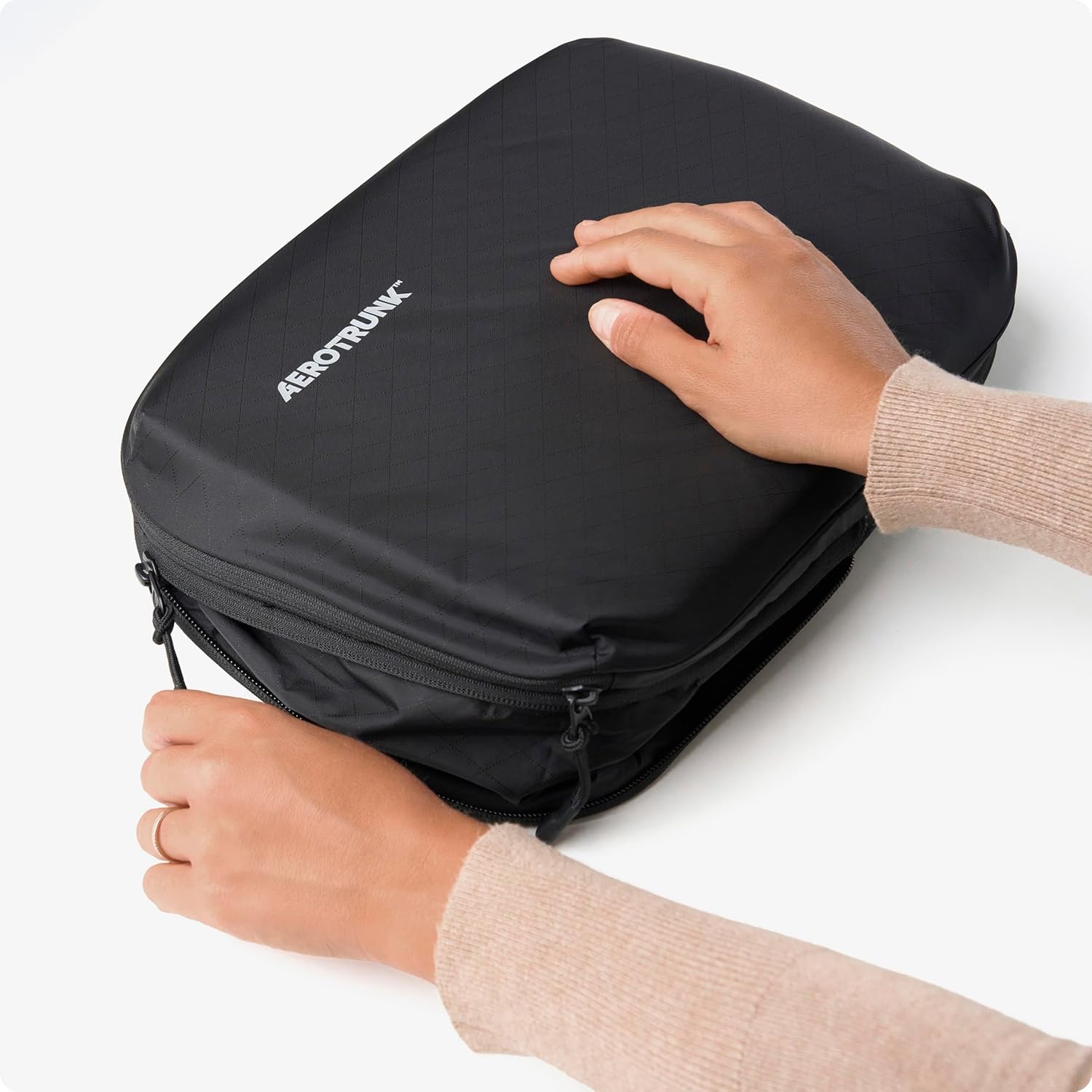 Aerotrunk Ultralight Compression Packing Cubes - Lightweight Travel Organizers for Suitcases and Luggage (3-Pack, Black) - Image 2