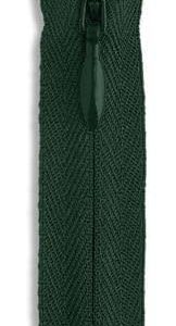 14 Inch Green Invisible Zipper, Non-Separating, Hidden Seam Zippers for Dresses, Skirts, Crafts
