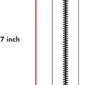 Invisible Black Zipper – 7′ DIY Zippers for Sewing & Tailoring