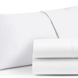The Sky Bedding Body Pillow Cover – 500 Thread Count Egyptian Cotton Long Pillowcase with Hidden Zipper Closure – Soft, Breathable & Durable Body Pillow Protector (White, 20×48 Inch)