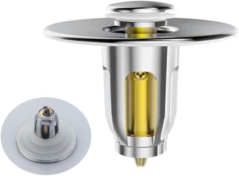 Universal Bathroom Sink Stopper Pop Up, Sink Drain Plug Bathroom Stainless Steel Sink Drain Filter Sink Drain Plug for Bathroom Kitchen - Image 7