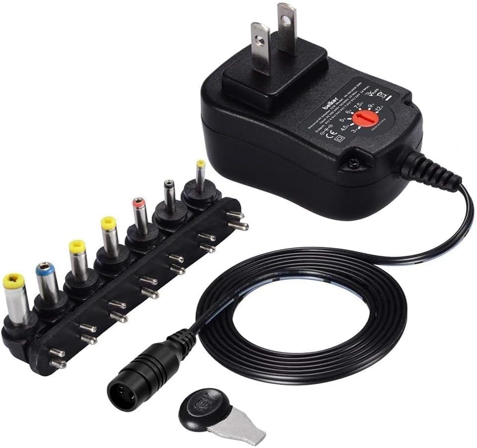 Belker 12W Universal 3V 4.5V 5V 6V 7.5V 9V 12V AC DC Adapter Power Supply for Household Electronics - Max. 1000mA - Image 7