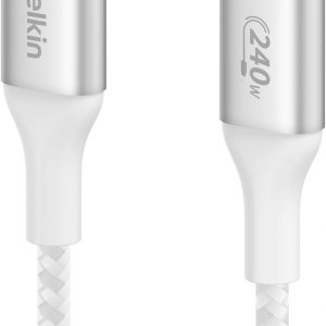 Belkin BoostCharge USB-C to USB-C Power Cable (2M/6.6ft) Fast Charging Cable 240W Power Delivery USB-IF for MacBook Pro, iPad, iPhone 16 Series, Galaxy S25 Series, Nintendo Switch 2 & More – White