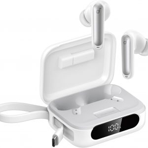 Soundcore P41i by Anker, Adaptive Noise Cancelling Earbuds with Portable Phone Charger and Built-in Lightning Adapter, 12H Playtime, 192H with Case, 6-Mic AI Clear Calls, IPX5