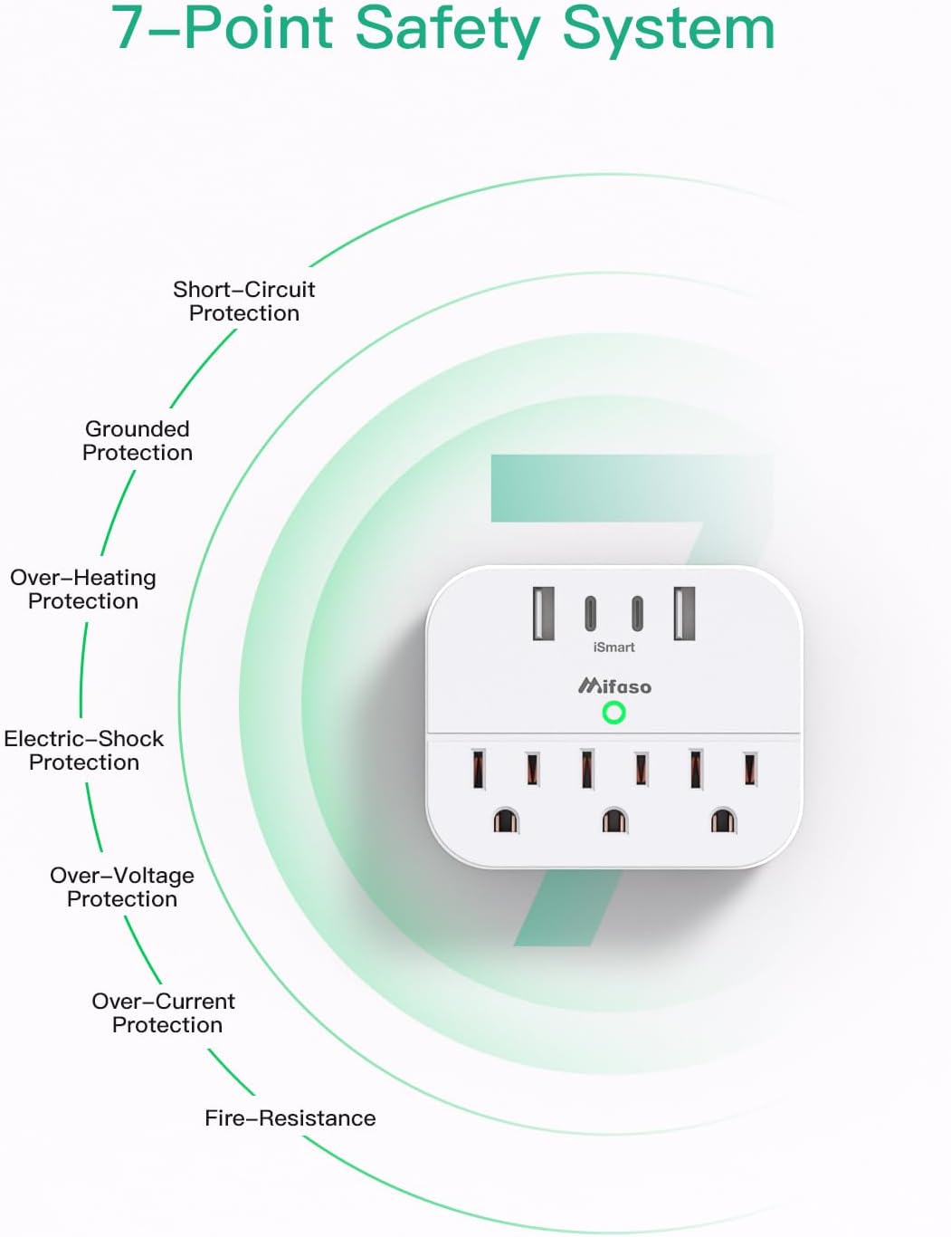 Cruise Ship Essentials, Cruise Power Strip with Foldable Plug, Travel Essentials with USB C, Outlet Extender No Surge Protector, Multi Plug Wall Outlet with 3 Outlets,Outlet Adapter Japan Plug Adapter - Image 5