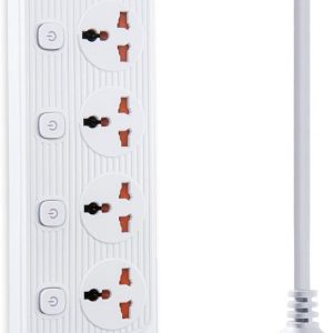 Universal Power Strip with USB C, 6.5ft Long Power Cord, 4 Outlets Power Strips with Surge Protection, 4 USB Ports Desktop Charging Station(3 USB-A & 1 USB-C)