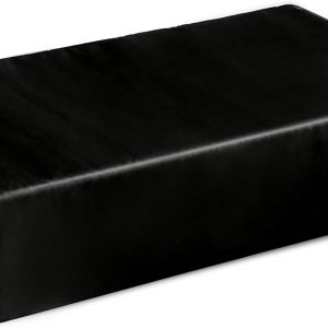 P Pothuiny Black Cube Pillowcase, Smooth Satin Pillowcase with Hidden Zipper, 24″x12″x5.5″ (ONLY Case)