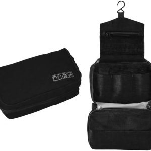 Travel toilet bag is used to store toiletries, with a large capacity storage hanging toilet bag (Black)