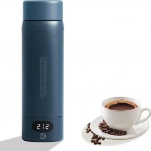 Travel Electric Kettle Portable Mini Kettle,316 Stainless Steel 16.91Oz,Small Hot Water Boiler with 4 Temperature Settings,Fast Boiling Water with Auto Shut-Off and Boil Dry Protection(Blue Spruce)