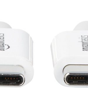 Amazon Basics USB-C to USB-C Fast Charger Cable, 480Mbps Speed, USB-IF Certified, for Apple iPhone 16/15, iPad, Samsung Galaxy, Tablets, Laptops, 9 Foot, White