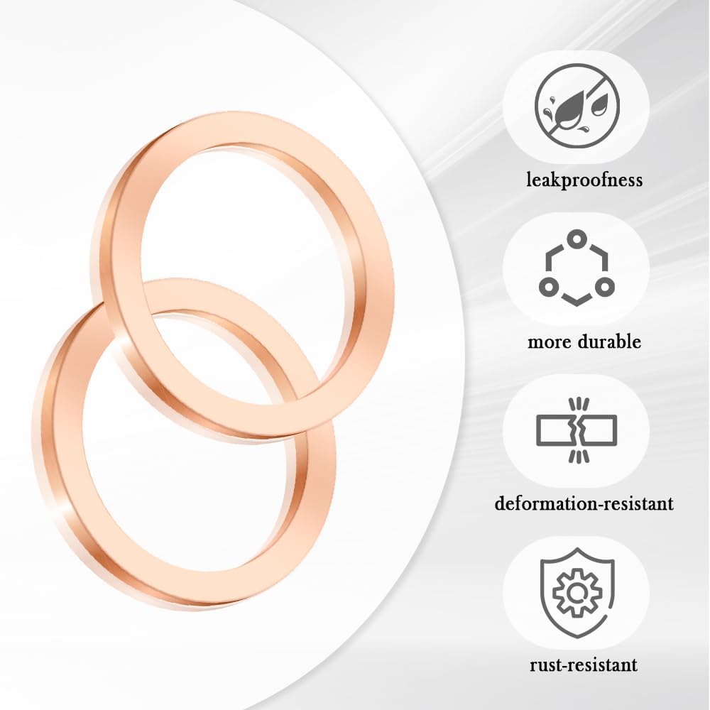 20PCS Oil Drain Plug Gasket,Copper Oil Drain Pan Crush Washer Fits M14x1.5 Transmission Drain Plug,Universal Transfer Case Differential Gasket for Car Truck SUV Oil Change - Image 4