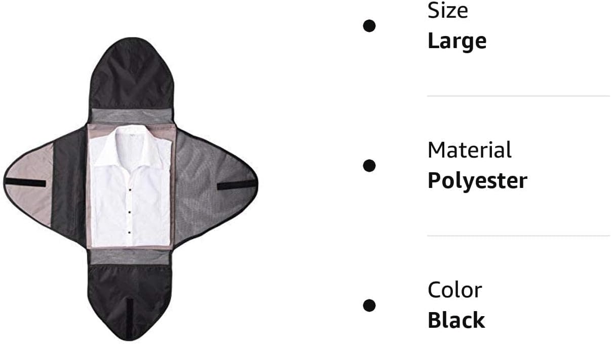 Garment Packing Folder For Travel Clothes Organizer Travel Garment Bag Luggage Accessory Black - Image 6